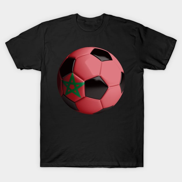 Morocco Soccer Ball T-Shirt by reapolo